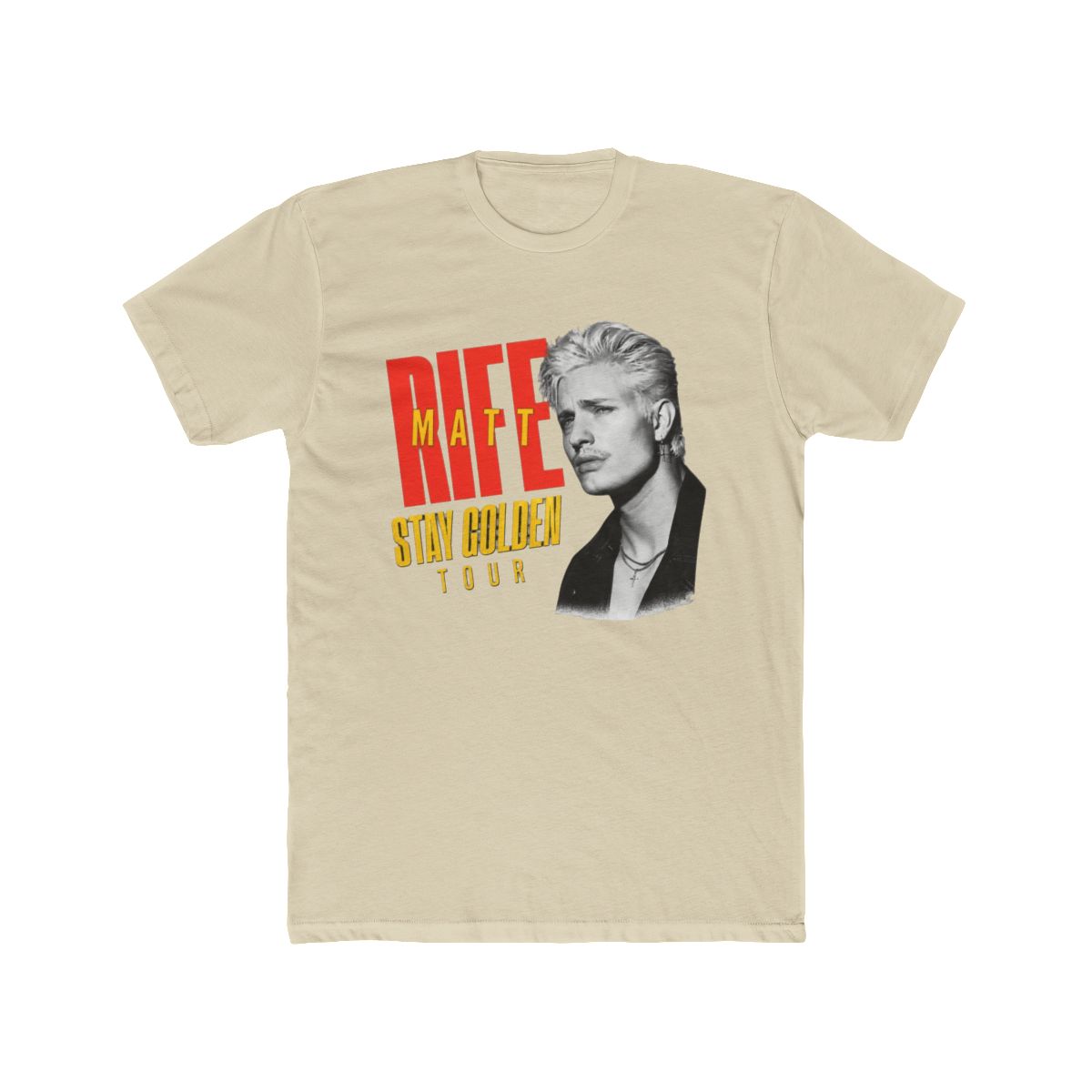 Matt Rife Comedian Stay Golden Tour 2025 Black Cotton T Shirt Full Size S-5XL