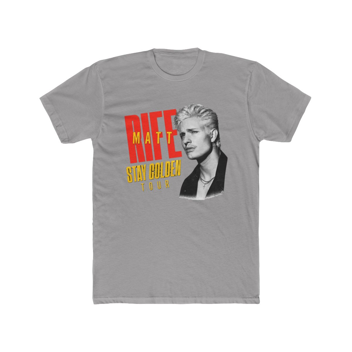 Matt Rife Comedian Stay Golden Tour 2025 Black Cotton T Shirt Full Size S-5XL - alternate angle 2, merchandise
