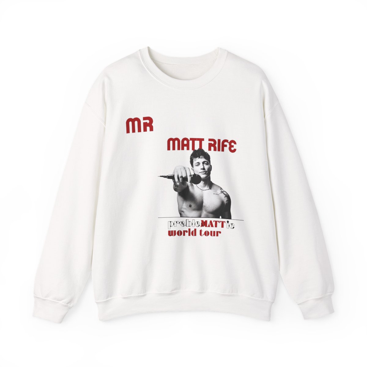 Droomdy Matt Rife Merch Sweatshirts MATT RIFE Short Sleeve probleMATTic Tour Tee Crewneck Casual tee Shirt S Black
