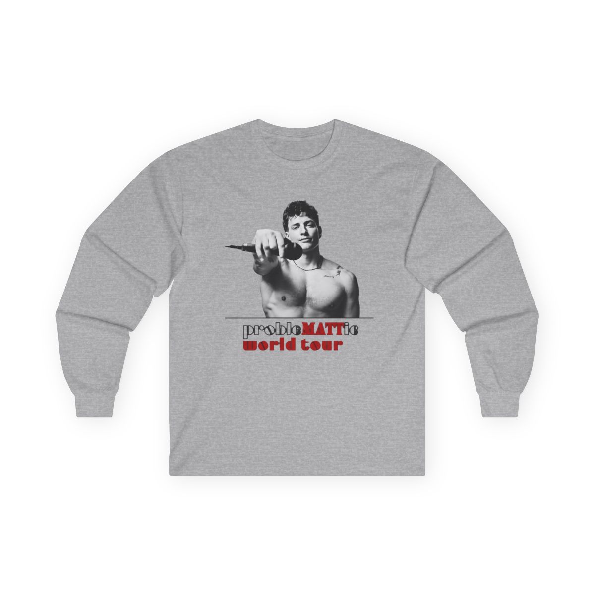 Matt Rife Merch Long Sleeve Matt Rife Long Sleeve ProbleMATTic Tour Tee Casual Long Sleeve: ביגוד, נעליים ותכשיטים - Official Hoodies merchandise