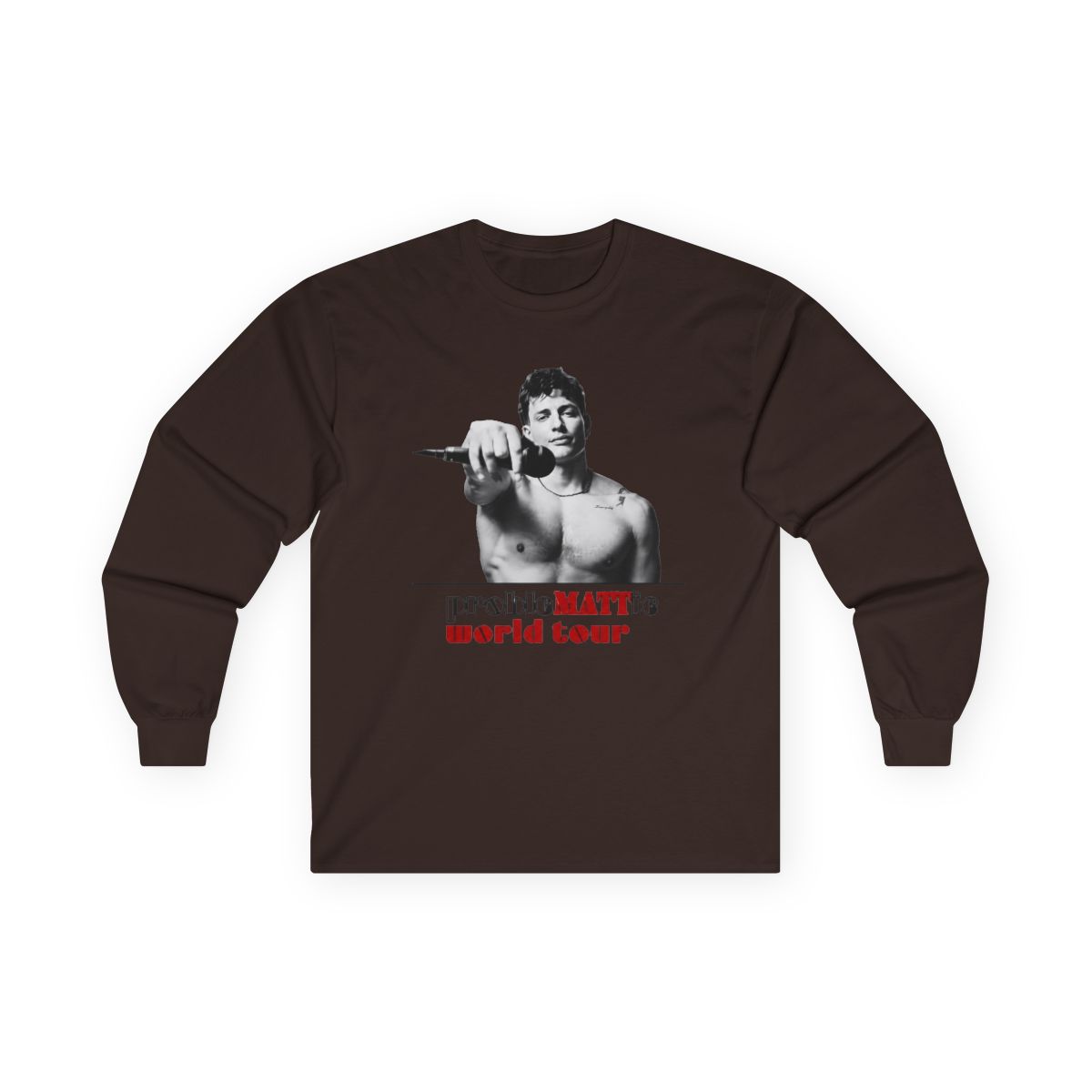 Matt Rife Merch Long Sleeve Matt Rife Long Sleeve ProbleMATTic Tour Tee Casual Long Sleeve: ביגוד, נעליים ותכשיטים - alternate angle 4, merchandise