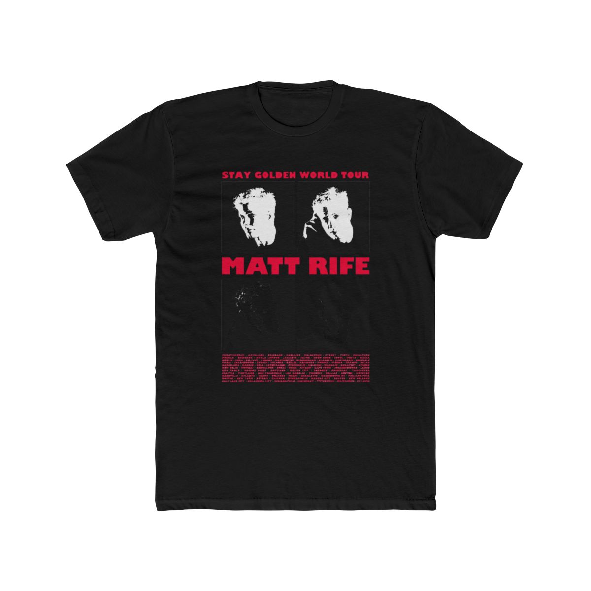 Matt Rife Stay Golden Tour T Shirt | Matt Rife Merch - alternate angle 3, merchandise