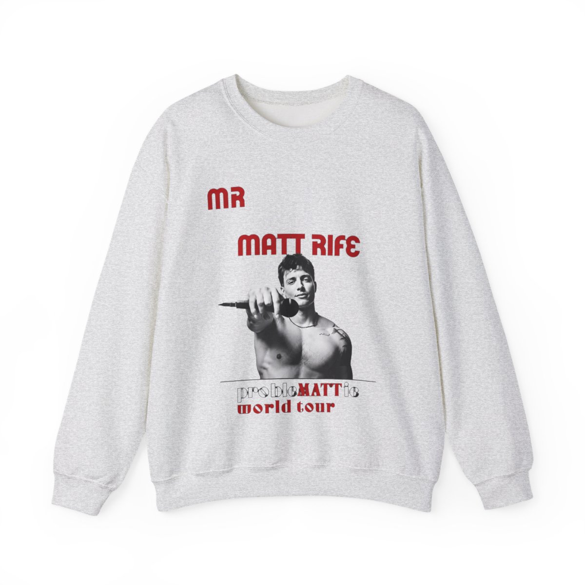 Matt Rife Merch Sweatshirts MATT RIFE Short Sleeve probleMATTic Tour Tee Crewneck Casual tee Shirt : 服裝,鞋子和珠寶 - alternate angle 4, merchandise